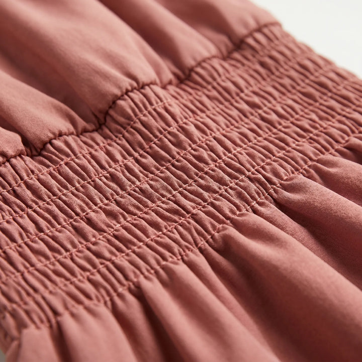 Maxi jurk dames | Zomerjurk met smock taille