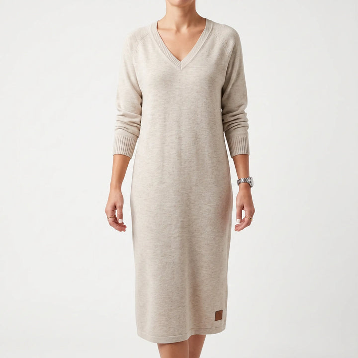 Midi jurk dames | Comfortabele jurk met korte mouwen