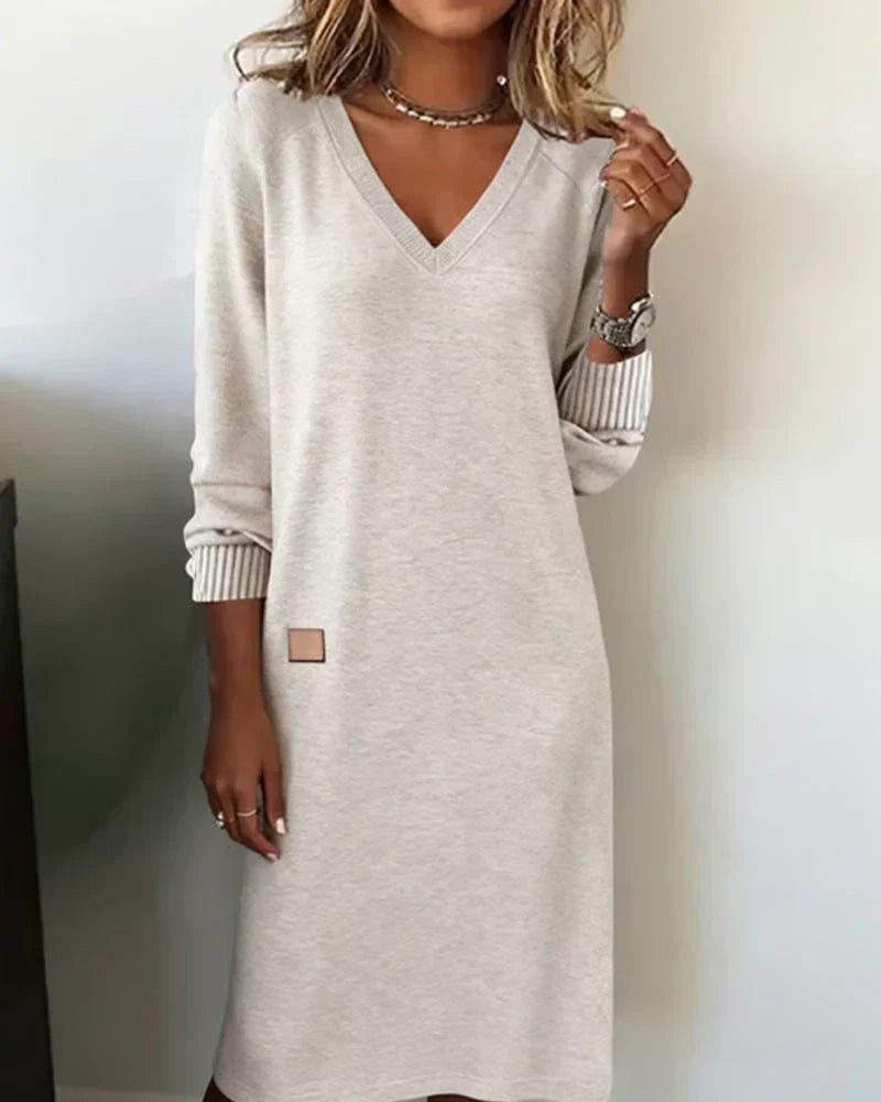 Midi jurk dames | Comfortabele jurk met korte mouwen