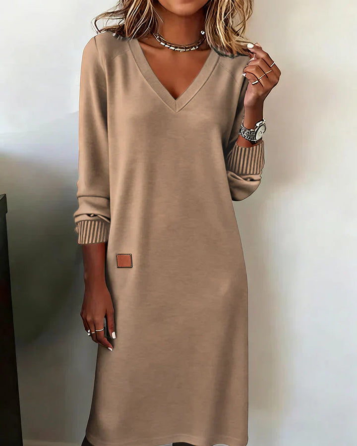 Midi jurk dames | Comfortabele jurk met korte mouwen