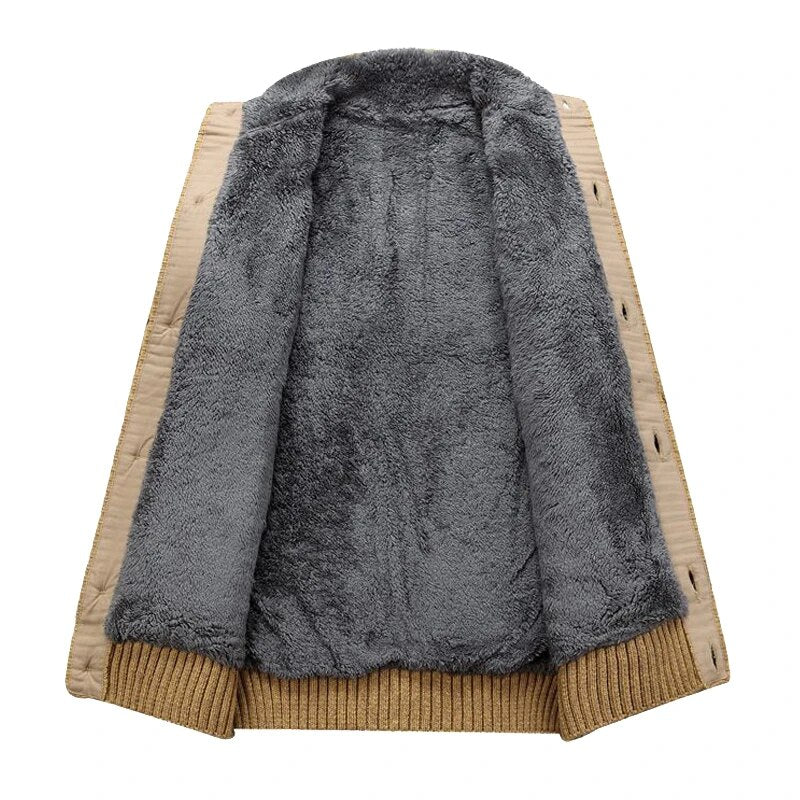 Heren gebreid vest met kabelpatroon en fleecevoering | warm & stijlvol