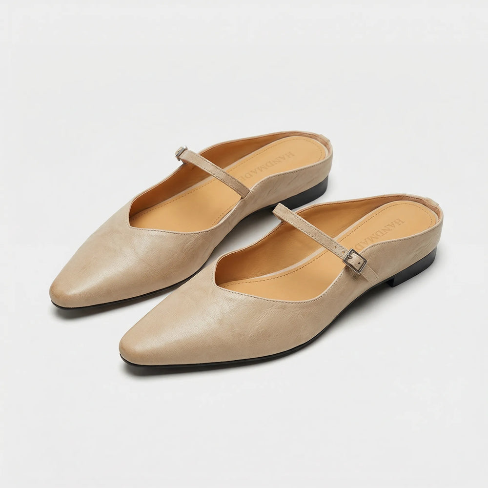 Muiltjes dames | Puntige instappers met gesp