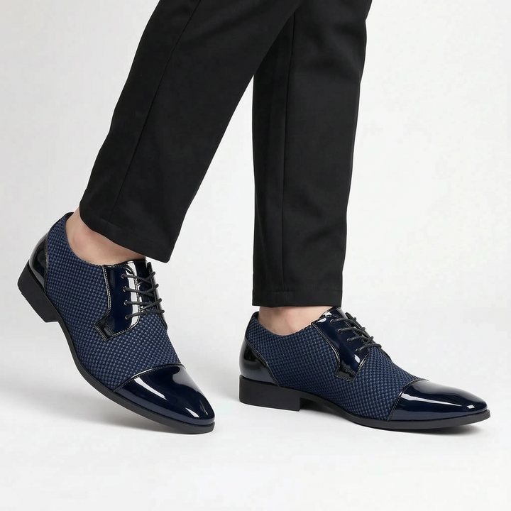 Nette schoenen heren | Veterschoenen met glanzende neus