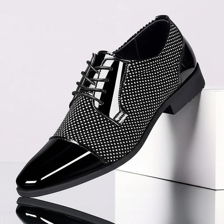 Nette schoenen heren | Veterschoenen met glanzende neus