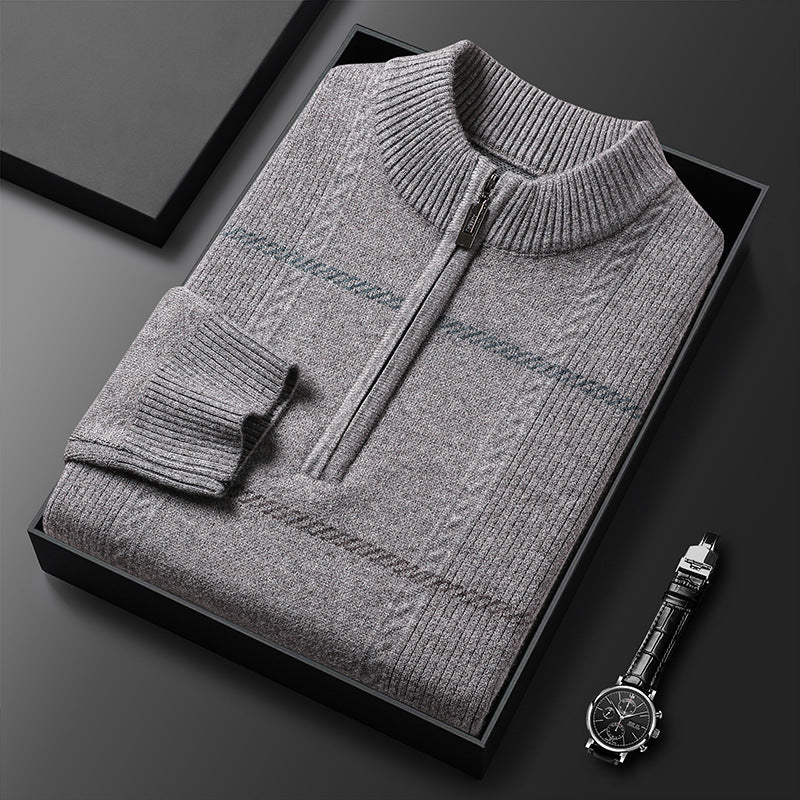 SwiftKnit | Lichtgewicht gebreide pullover met quarter-zip