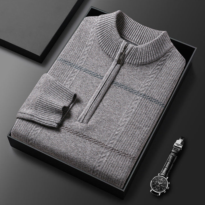 SwiftKnit | Lichtgewicht gebreide pullover met quarter-zip