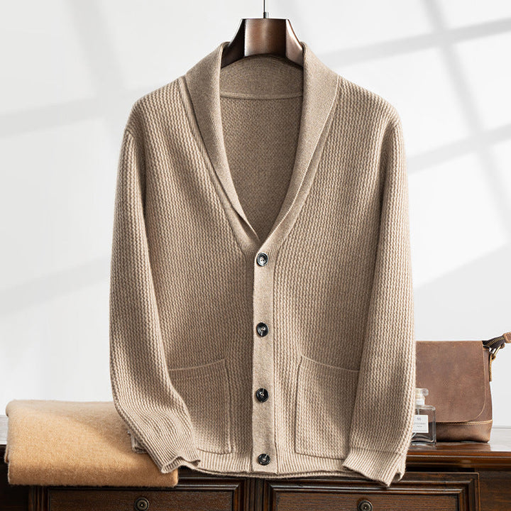 Lunaro Cardigan | Stijlvolle heren vest met sjaalkraag