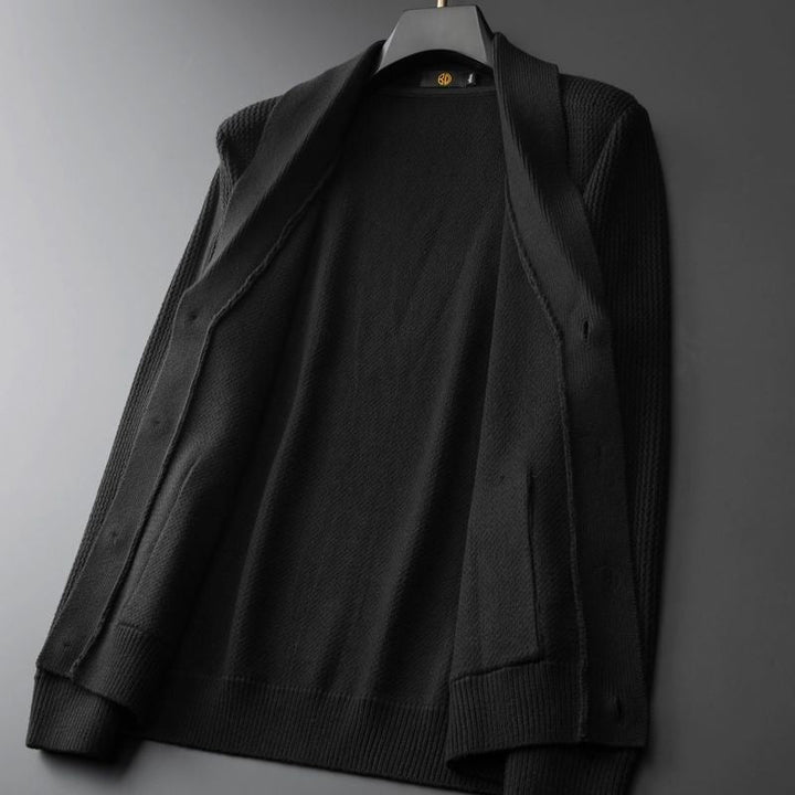 Lunaro Cardigan | Stijlvolle heren vest met sjaalkraag