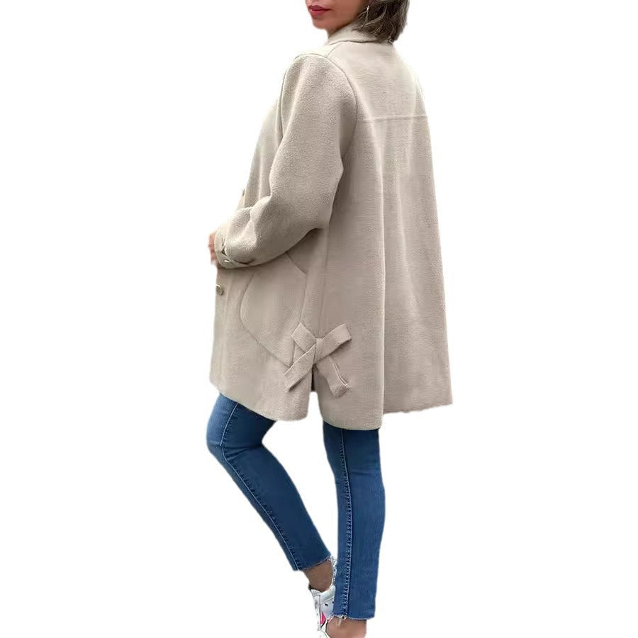 Dames winterjas | Elegante manteljas met knopen