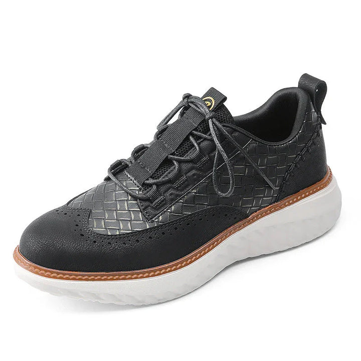 Heren sneakers | Leren casual schoenen met comfortzool