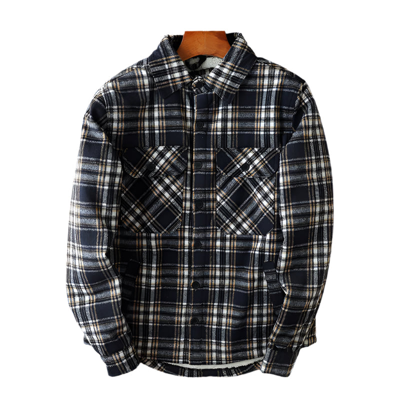 Everwood Sherpa | Geruit flanneljack met warme sherpa‑voering