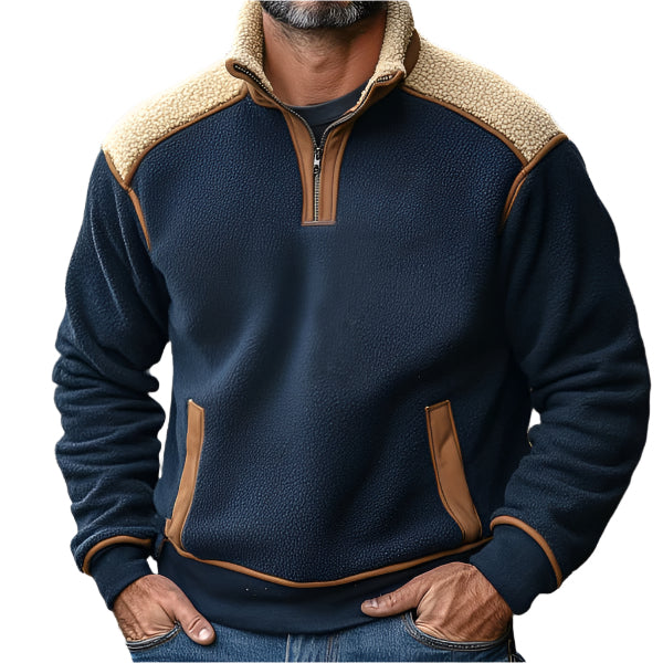 HighlandFleece | Sherpa fleece sweater met contrastdetails