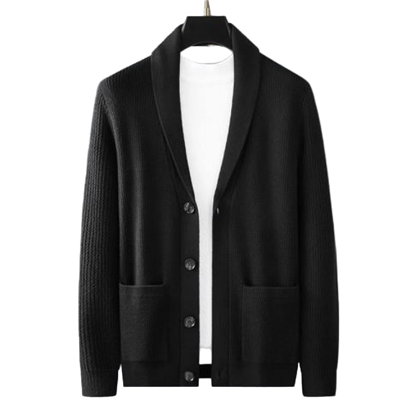 Lunaro Cardigan | Stijlvolle heren vest met sjaalkraag