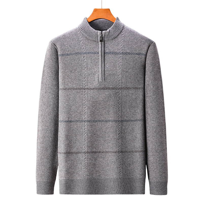 SwiftKnit | Lichtgewicht gebreide pullover met quarter-zip
