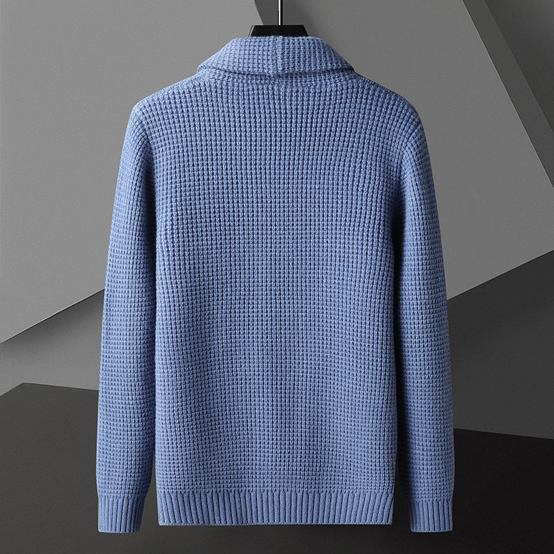 Elmcrest Knit | Wolcardigan met klassieke varsity‑stijl