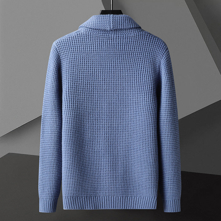 Elmcrest Knit | Wolcardigan met klassieke varsity‑stijl