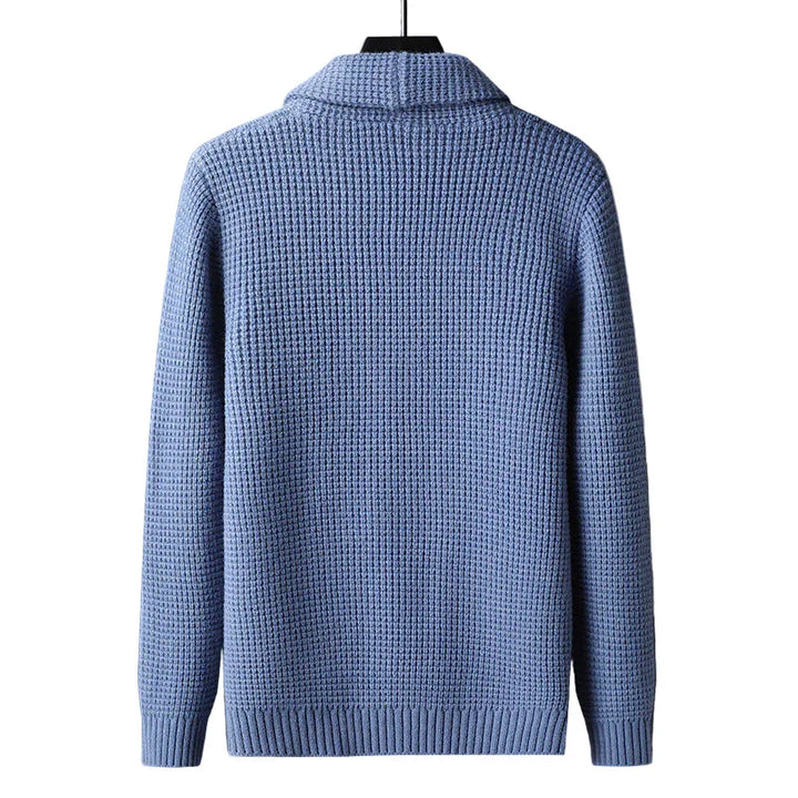 Heren cardigan | Wollen gebreid vest met zakken en knopen