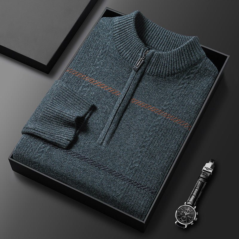 SwiftKnit | Lichtgewicht gebreide pullover met quarter-zip