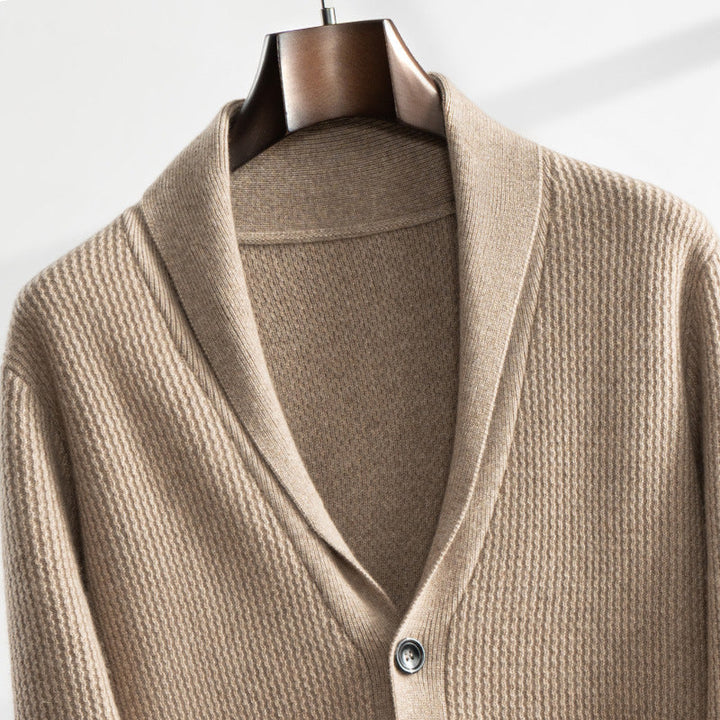 Lunaro Cardigan | Stijlvolle heren vest met sjaalkraag