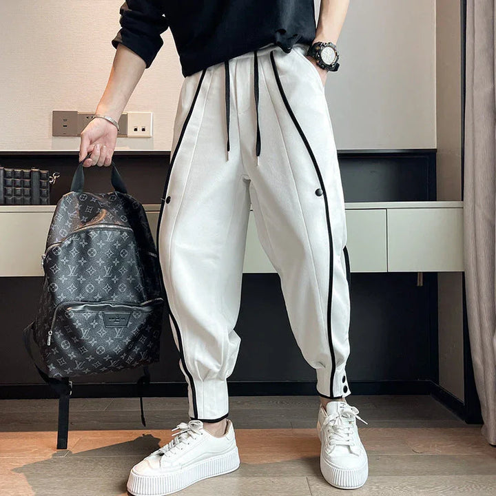 Joggingbroek heren en dames | Grijze tapered joggers met elastische taille