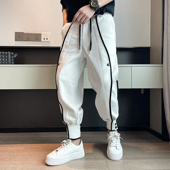Joggingbroek heren en dames | Grijze tapered joggers met elastische taille