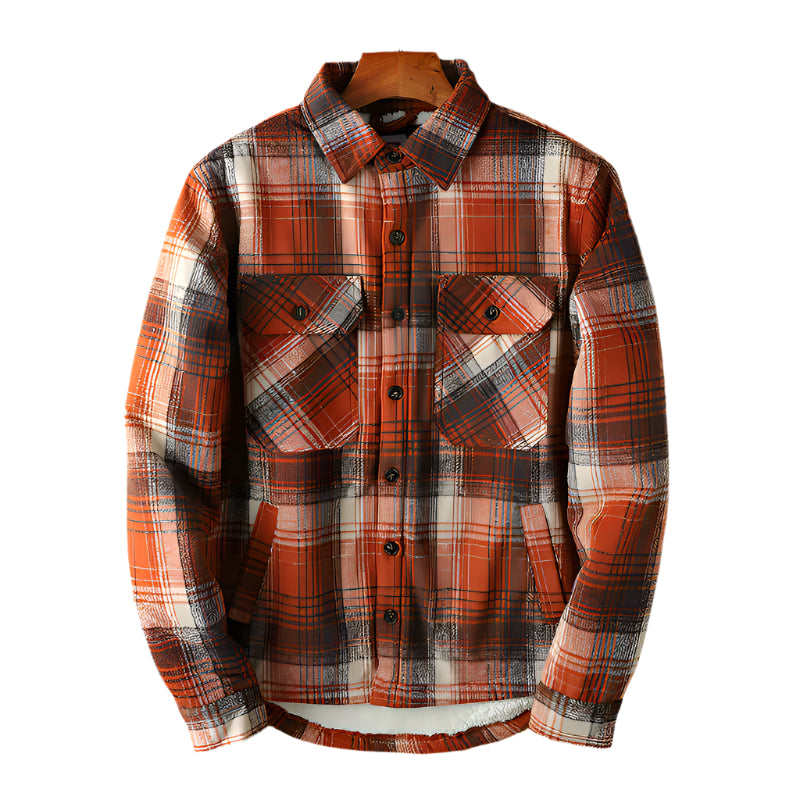 Everwood Sherpa | Geruit flanneljack met warme sherpa‑voering