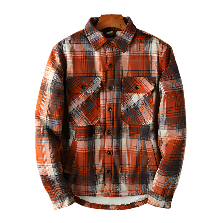 Everwood Sherpa | Geruit flanneljack met warme sherpa‑voering
