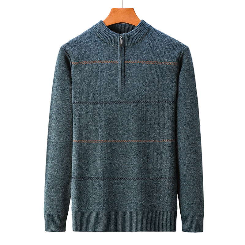 SwiftKnit | Lichtgewicht gebreide pullover met quarter-zip