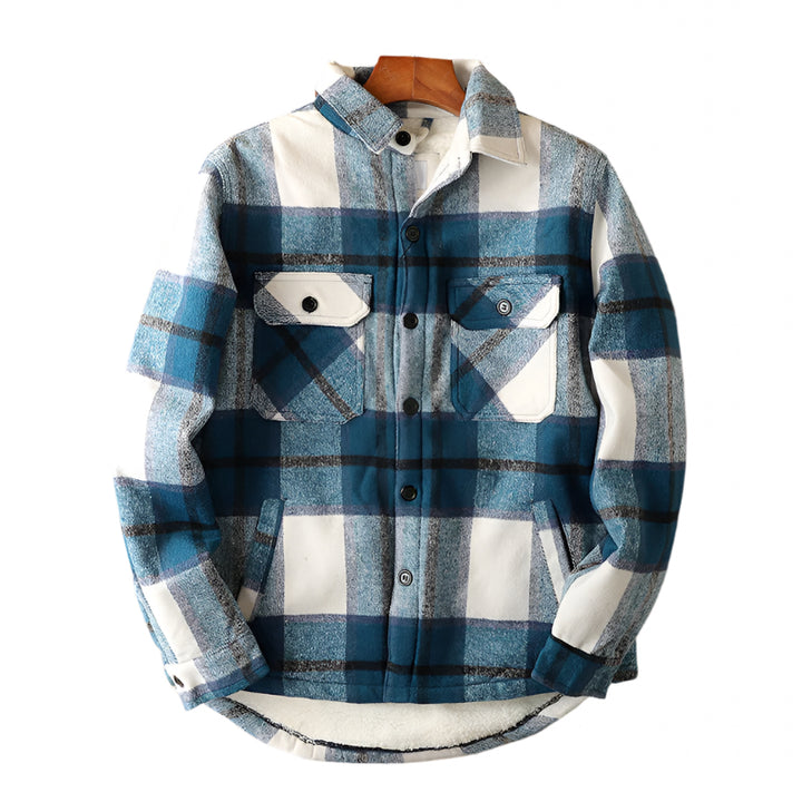 Everwood Sherpa | Geruit flanneljack met warme sherpa‑voering