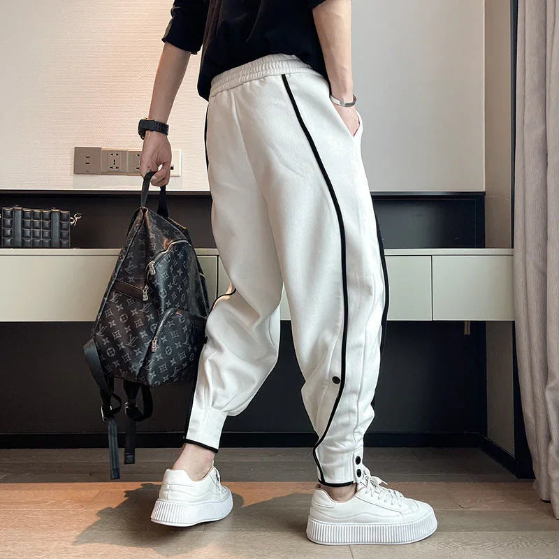 Joggingbroek heren en dames | Grijze tapered joggers met elastische taille