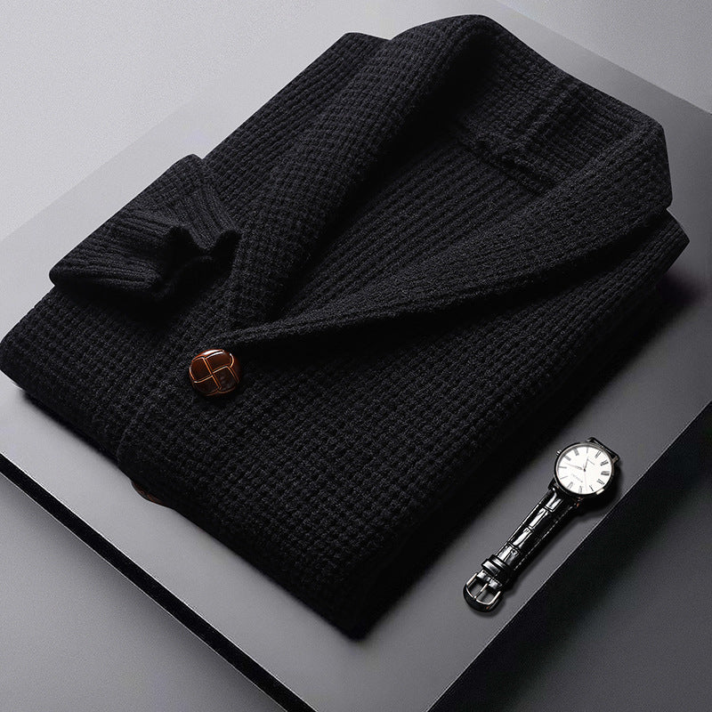 Elmcrest Knit | Wolcardigan met klassieke varsity‑stijl