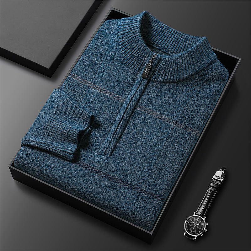 SwiftKnit | Lichtgewicht gebreide pullover met quarter-zip