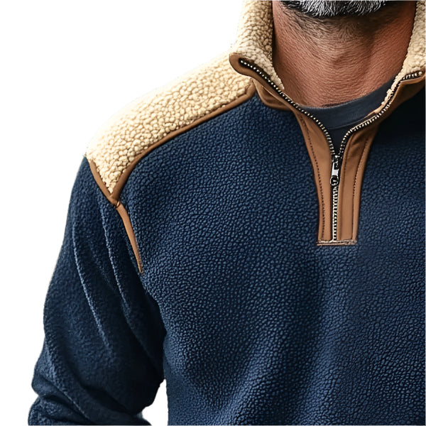 HighlandFleece | Sherpa fleece sweater met contrastdetails