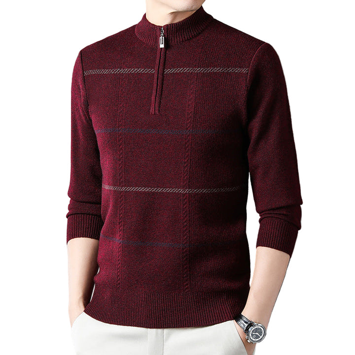 SwiftKnit | Lichtgewicht gebreide pullover met quarter-zip