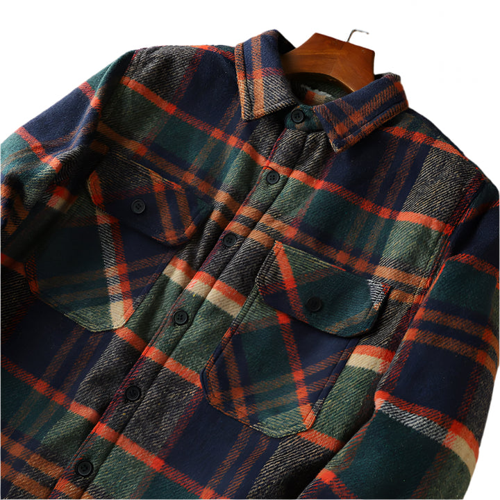 Everwood Sherpa | Geruit flanneljack met warme sherpa‑voering