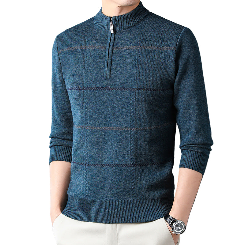 SwiftKnit | Lichtgewicht gebreide pullover met quarter-zip