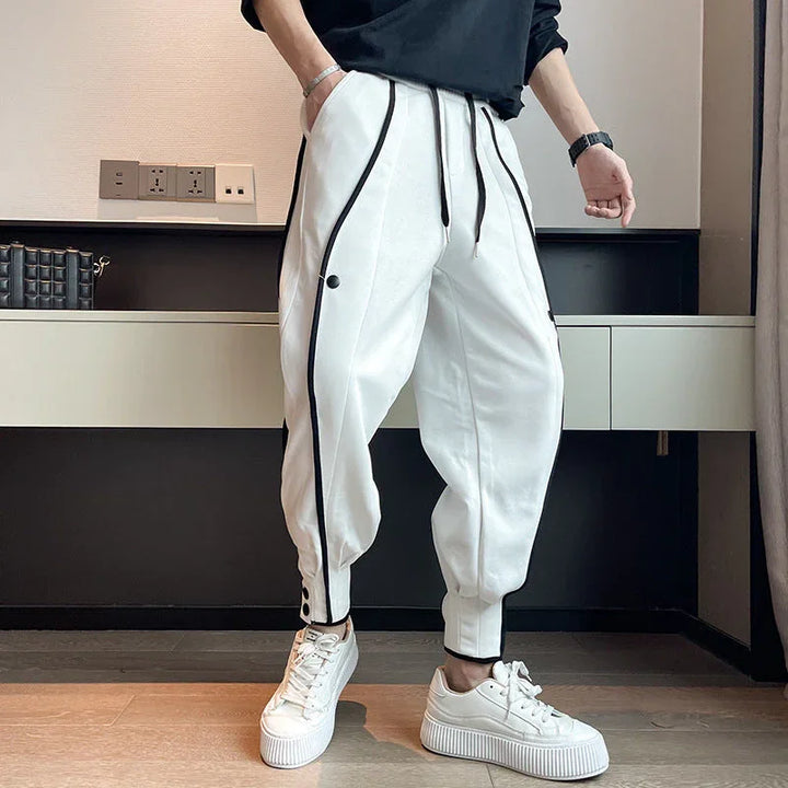 Joggingbroek heren en dames | Grijze tapered joggers met elastische taille