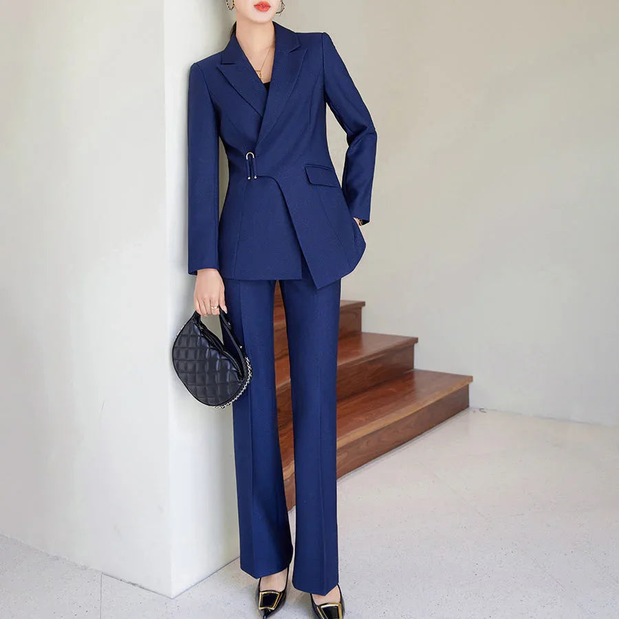 Dames blazer set | Tailored fit met rechte pantalon