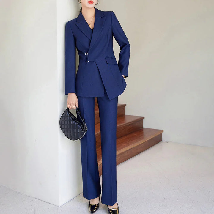 Dames blazer set | Tailored fit met rechte pantalon