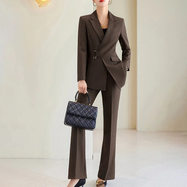 Dames blazer set | Tailored fit met rechte pantalon