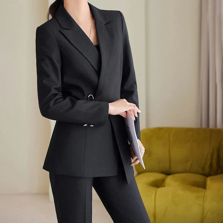 Dames blazer set | Tailored fit met rechte pantalon