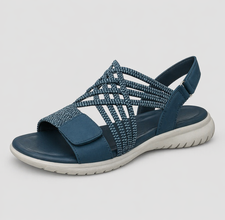 Open sandalen met gevlochten bandjes