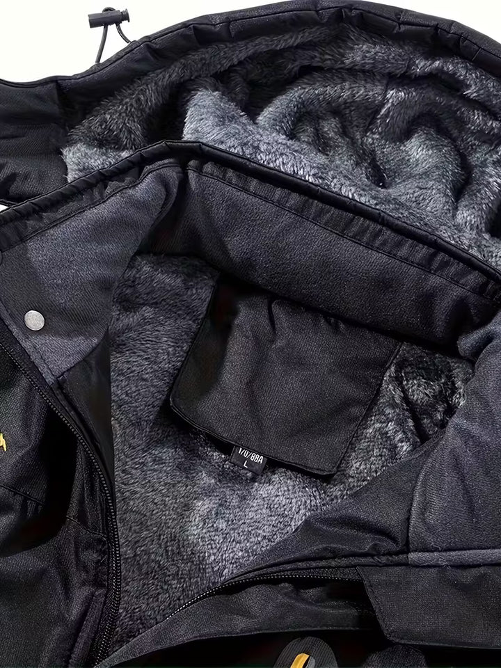 Heren winterjas | Waterdichte outdoor jas met capuchon en fleece