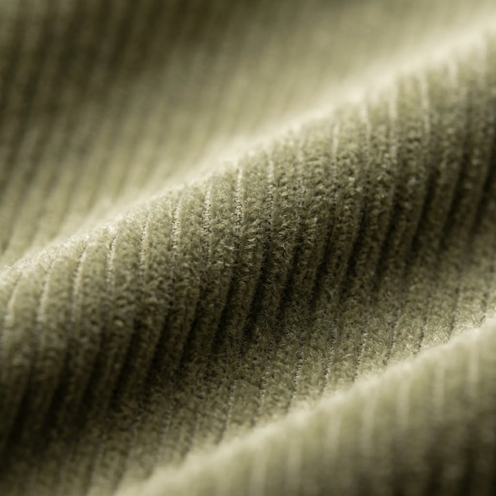 Overhemd heren | Corduroy look overhemd met borstzakken