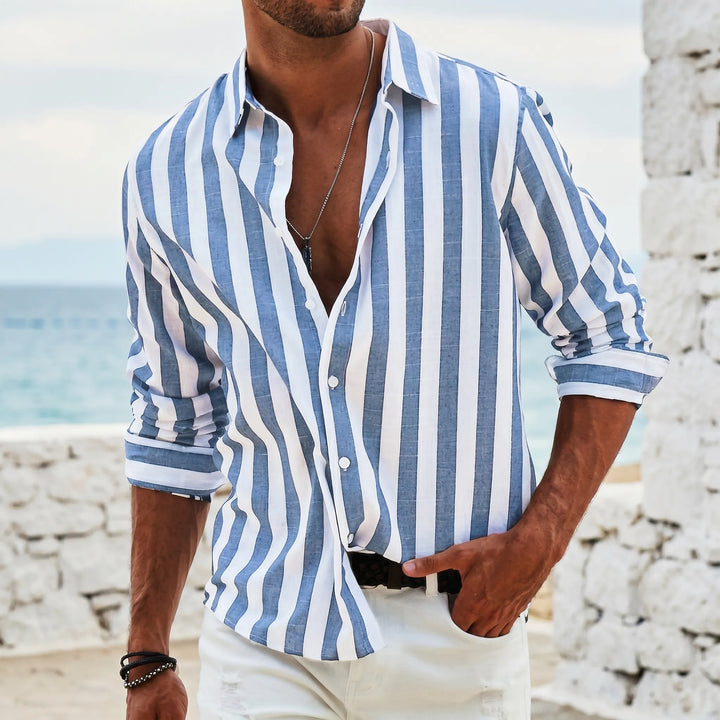 Overhemd heren | Gestreept zomer shirt