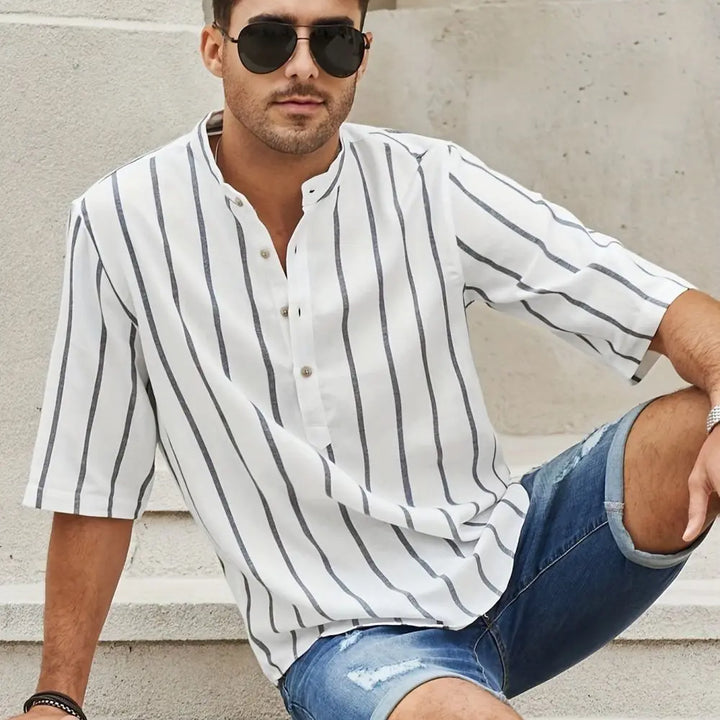 Overhemd heren | Trendy gestreept shirt