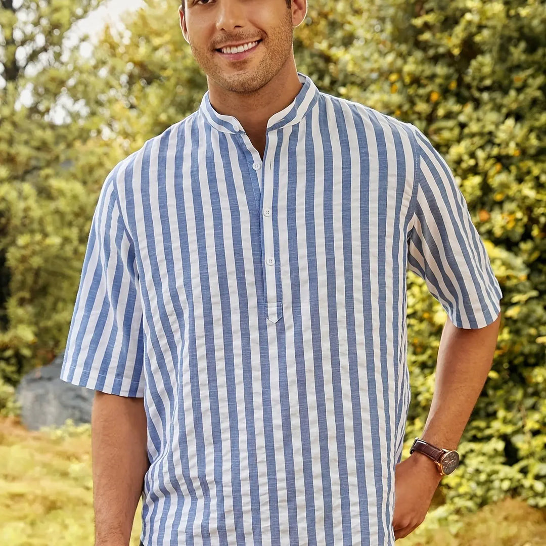 Overhemd heren | Trendy gestreept shirt