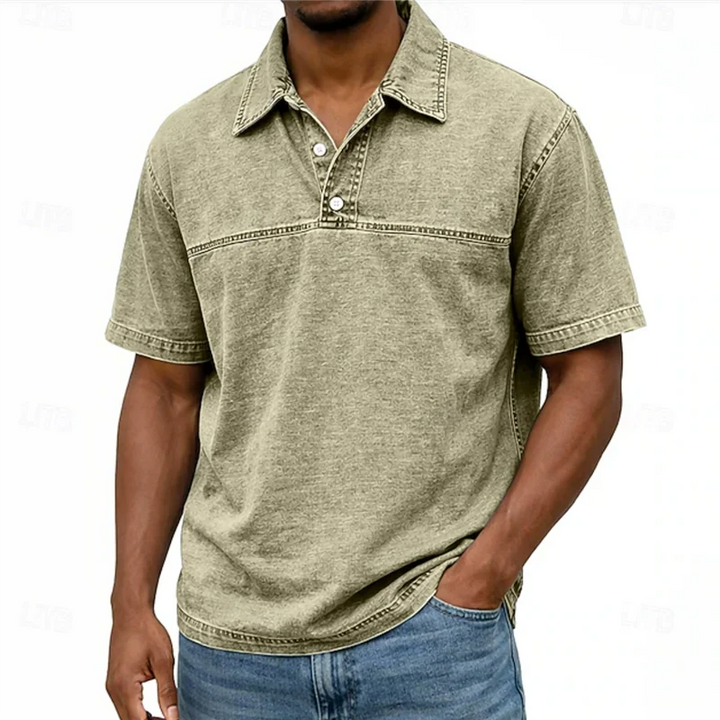 Overhemd heren | Vintage zomer shirt met knopen