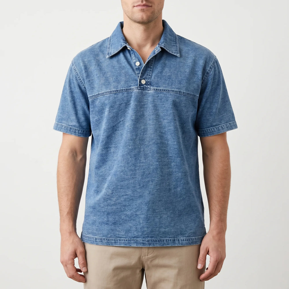 Overhemd heren | Vintage zomer shirt met knopen