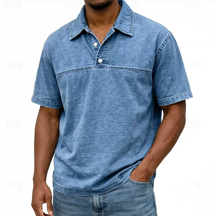 Overhemd heren | Vintage zomer shirt met knopen